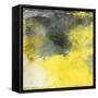 Cosmic Yellow-Jace Grey-Framed Stretched Canvas