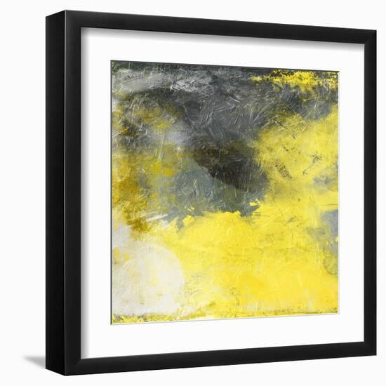 Cosmic Yellow-Jace Grey-Framed Art Print