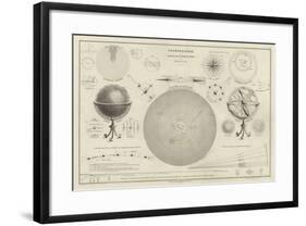 Cosmography, a Collection of Diagrams on Various Planetary Systems-null-Framed Giclee Print