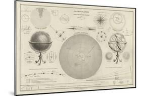 Cosmography, a Collection of Diagrams on Various Planetary Systems-null-Mounted Giclee Print