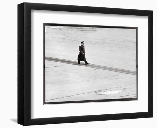 Cosmonaut Yuri Gagarin at Airport, Where Soviet Dignitaries Wait to Honor Him-James Whitmore-Framed Photographic Print