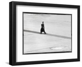 Cosmonaut Yuri Gagarin at Airport, Where Soviet Dignitaries Wait to Honor Him-James Whitmore-Framed Photographic Print