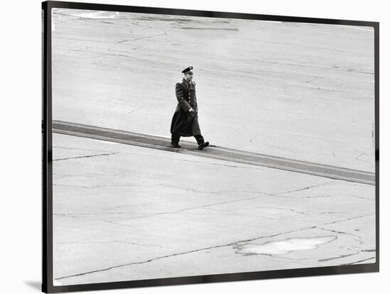 Cosmonaut Yuri Gagarin at Airport, Where Soviet Dignitaries Wait to Honor Him-James Whitmore-Stretched Canvas