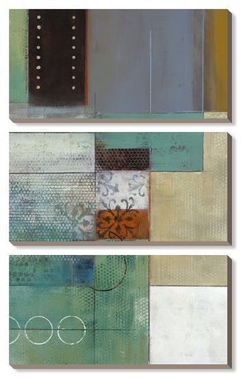 Cosmopolitan Abstract II-W^ Green-Aldridge-Stretched Canvas