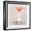 Cosmopolitan Cocktail in Martini Glass Garnished with Lime Twist. Summer Aperitif Recipe Retro Mini-Inna Miller-Framed Photographic Print