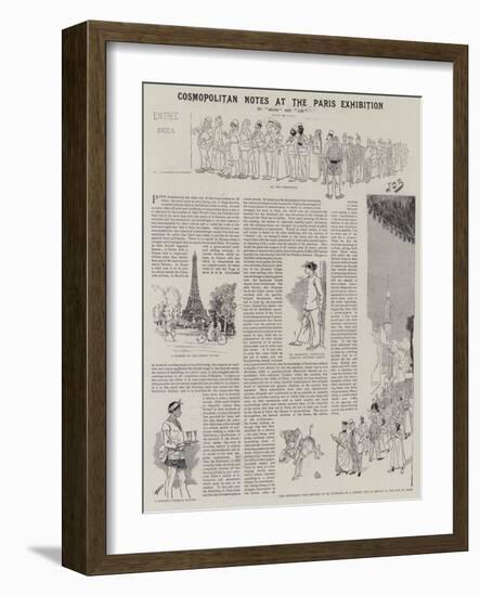 Cosmopolitan Notes at the Paris Exhibition-null-Framed Giclee Print