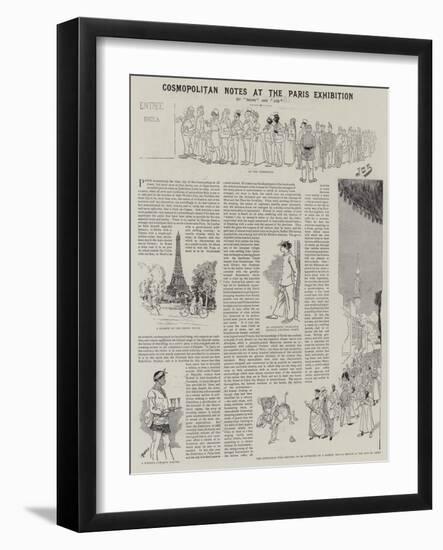 Cosmopolitan Notes at the Paris Exhibition-null-Framed Giclee Print