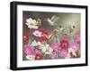 Cosmos and Hummingbirds-William Vanderdasson-Framed Giclee Print