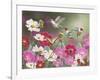 Cosmos and Hummingbirds-William Vanderdasson-Framed Giclee Print