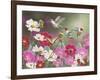 Cosmos and Hummingbirds-William Vanderdasson-Framed Giclee Print