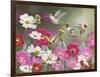 Cosmos and Hummingbirds-William Vanderdasson-Framed Giclee Print