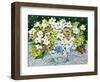 Cosmos and Hydrangeas in a Chinese Vase, 2013-Jennifer Abbott-Framed Giclee Print