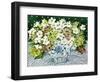 Cosmos and Hydrangeas in a Chinese Vase, 2013-Jennifer Abbott-Framed Giclee Print