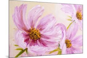 Cosmos-Flowers. Oil Painting-Valenty-Mounted Art Print