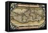 Cosmos Ortelius World Map 1570-Vintage Lavoie-Framed Stretched Canvas