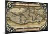 Cosmos-Ortelius World Map 1570-Vintage Lavoie-Mounted Giclee Print