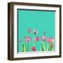 cosmos1    flowers, watercolor, floral-Robbin Rawlings-Framed Art Print