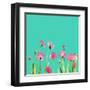 cosmos1    flowers, watercolor, floral-Robbin Rawlings-Framed Art Print