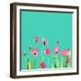 cosmos1    flowers, watercolor, floral-Robbin Rawlings-Framed Art Print