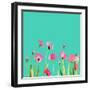 cosmos1    flowers, watercolor, floral-Robbin Rawlings-Framed Art Print