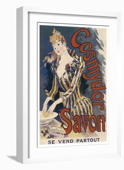 Cosmydor Savon, 1891-Jules Chéret-Framed Giclee Print