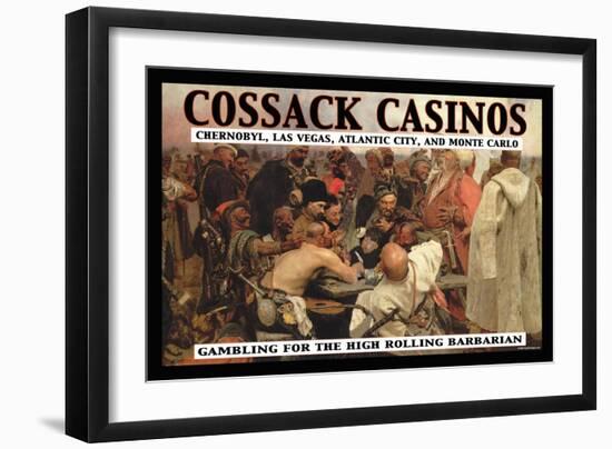 Cossack Casinos: Gambling for the High Rolling Barbarian-null-Framed Art Print