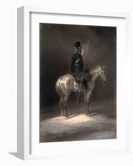 Cossack on Horseback, 1837-Franz Kruger-Framed Giclee Print