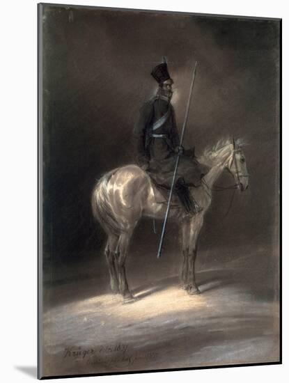 Cossack on Horseback, 1837-Franz Kruger-Mounted Giclee Print