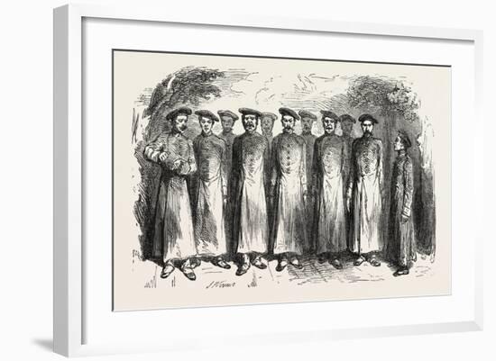 Cossack Songs by a Chorus of Russian Prisoners. 1855-null-Framed Giclee Print