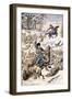 Cossacks Attacked by Wolves Manchuria Siberia (May 1904)-null-Framed Giclee Print