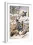 Cossacks Attacked by Wolves Manchuria Siberia (May 1904)-null-Framed Giclee Print