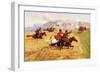 Cossacks Charging Into Battle-Franz Roubaud-Framed Premium Giclee Print