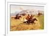 Cossacks Charging Into Battle-Franz Roubaud-Framed Giclee Print