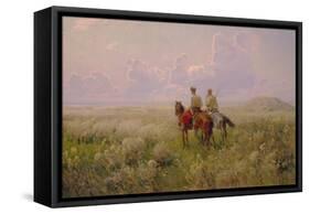 Cossacks in the Steppe, 1900s-Sergei Ivanovich Vasilkovsky-Framed Stretched Canvas