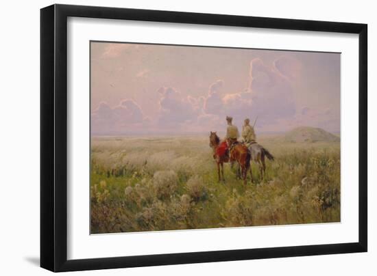 Cossacks in the Steppe, 1900s-Sergei Ivanovich Vasilkovsky-Framed Giclee Print