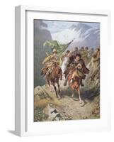 Cossacks of the Caucasus Return from a Raid on a Settlement of Muslim Cossacks-Russian-Framed Giclee Print