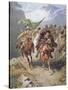 Cossacks of the Caucasus Return from a Raid on a Settlement of Muslim Cossacks-Russian-Stretched Canvas