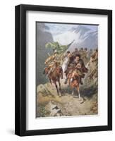 Cossacks of the Caucasus Return from a Raid on a Settlement of Muslim Cossacks-Russian-Framed Giclee Print