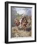 Cossacks of the Caucasus Return from a Raid on a Settlement of Muslim Cossacks-Russian-Framed Premium Giclee Print