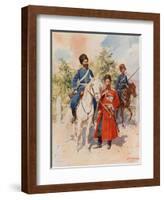 Cossacks of the Guard and Imperial Bodyguard-Frederic De Haenen-Framed Giclee Print