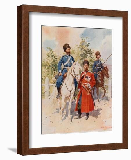 Cossacks of the Guard and Imperial Bodyguard-Frederic De Haenen-Framed Giclee Print