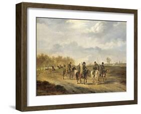 Cossacks on a Country Road Near Bergen in North Holland-Pieter Gerardus van Os-Framed Art Print