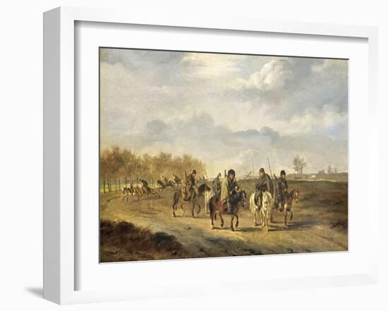 Cossacks on a Country Road Near Bergen in North Holland-Pieter Gerardus van Os-Framed Art Print