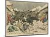 Cossacks Terrorising a Korean Village, Russo-Japanese War, 1904-null-Mounted Giclee Print