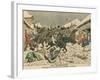 Cossacks Terrorising a Korean Village, Russo-Japanese War, 1904-null-Framed Giclee Print