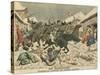 Cossacks Terrorising a Korean Village, Russo-Japanese War, 1904-null-Stretched Canvas