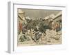 Cossacks Terrorising a Korean Village, Russo-Japanese War, 1904-null-Framed Giclee Print