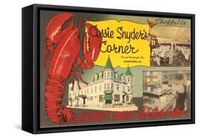 Cossie Snyder's Corner, Lobster Center, Retro-null-Framed Stretched Canvas