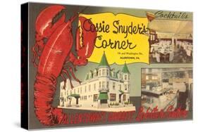 Cossie Snyder's Corner, Lobster Center, Retro-null-Stretched Canvas