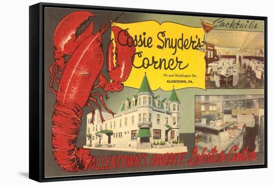 Cossie Snyder's Corner, Lobster Center, Retro-null-Framed Stretched Canvas